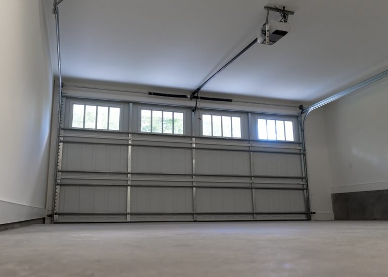 Interior of a garage door